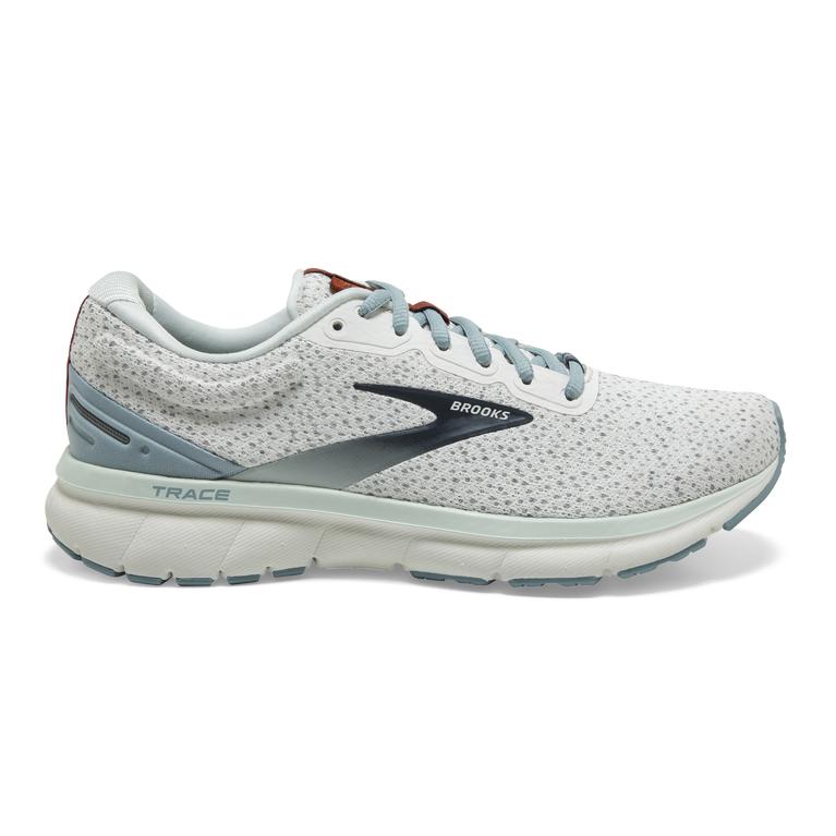 Brooks Trace Adaptive Road Running Shoes - Women's - Whisper White/Tourmaline/Aqua (36785-ZBWM)